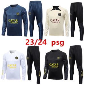 23/24 psgs trainingspak 2023/2024 MBAPPE kinderen en mannen trainingspak lange mouwen Voetbal Jersey kit uniform chandal volwassen jongens