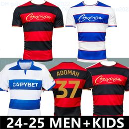 24 25 Queens Park Rangers voetbalshirts 2024 2025 QPR Bobby Zamora QPR voetbal Shirts L.Dykes T.Roberts C.Willock A.Adomah M.Bonne Men Men voetbalshirt Promotie Kinderen