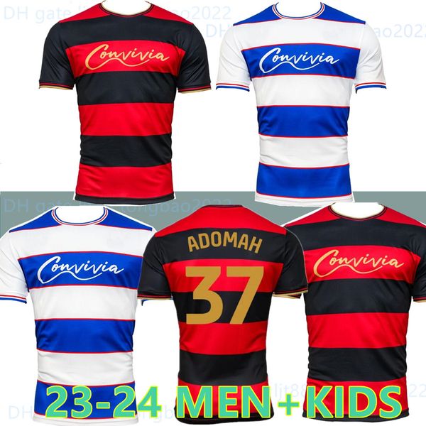 23 24 Queens Park Rangers Soccer Jerseys Home 2023 2024 QPR Bobby Zamora QPR Football Shirts L.Dykes T.Roberts C.Willock A.Adomah M.BONNE Men Football Shirt Promotion 888