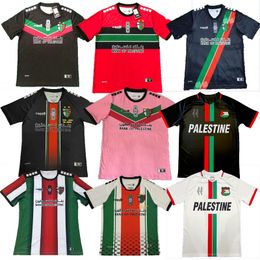 23 24 Top Men Top Palestine Shirt Football Adult Football 2023 2024 S - XXL WHITE FANS JERNES SOCCER BLACK WAR MATCH MATCH FOOTBAL