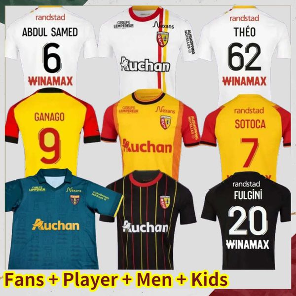 23 24 RC Lens Kakuta Soccer Jerseys Fans Jouer Version Maillot Home Yellow Saint-Barbe Special OpenDA Ganago Sotoca Fofana Football Shirt 2023 Kids Notre Sang