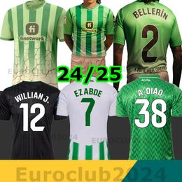 24 25 Real Betis Isco Soccer Jerseys 2024 2005 Joaquin Ayoze Fekir Isco Canales Marc Roca Willian J. Camarasa Ez Abde Victor Ruiz Men Kids Kit Kit Football Shirts