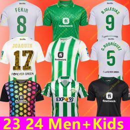 23/24 Real Betis ISCO Soccer Jerseys 2023 2024 JOAQUIN FEKIR B.IGLESIAS CANALES WILLIAN J Chemise WILLIAM CAMARASA JUANMI VICTOR RUIZ Chemise uniforme de football HOMMES Enfants