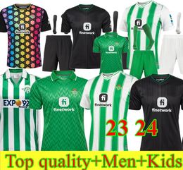 23 24 real Betis ISCO voetbalshirts 2024 JOAQUIN Iglesias JOAQUIN CANALES WILLIAN J Shirt WILLIAMJUANMI VICTOR RUIZ mannen kinderen Voetbal uniform kit