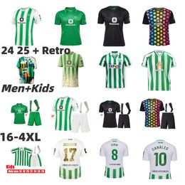 2023 2024 Real Betis Soccer Jerseys Copa del Rey Final Away Joaquin B.iglesias Camisetas de Futbol Juanmi Estadio 88 89 Retro Special Men Kids Gk Fekir Manga Corta 16-4xl