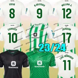 23 24 Real Betis Soccer Jerseys Copa DEL Rey FINAL Loin JOAQUIN B.Iglesias Camiseta De Futbol Juanmi ESTADIO QUATRIÈME Troisième 2023 Spécial Enfants _Jersey