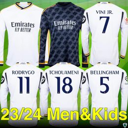 23 24 Real Madrid HP voetbalshirts - Bellingham, Rodrygo, Vini JR, Tchouameni, Valverde edities. Premium lange mouwen voor fans en spelers - thuis, uit.Maatwerknaam, nr