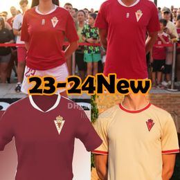 23/24 Real Murcia Voetbalshirts ARMANDO P. LEON DANI VEGA CARRASCO GONZALEZ 2023 2024 thuis weg Voetbalshirts Uniformen