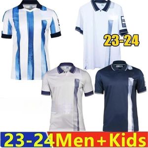 23/24 real sociedad voetbalshirts t-shirt 2023take kubo oyarzabal sadiq andre sia zubimendi thuis weg derde royal society mannen en kinderen s4xl