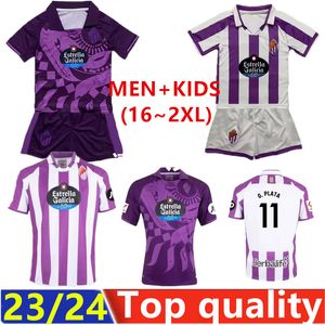 23 24 Real Valladolid Soccer Jersey Amallah Club Sad 2023 2024 Camisetas de Futbol Kit Kids Equipment G. Plata Football Shirts Monchu Man Kits 1501