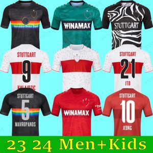 23 24 VfB StutTgartS Voetbalshirts GUIRASSY MILLOT PFEIFFER MVUMPA KASTANARAS MASSIMO ZAGADOU BREDLOW 2023 2024 Heren Uniformen Kindertenues Thuis Uit Voetbalshirts