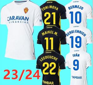 23 24 Real Zaragoza FRAN GAMEZ Voetbalshirts ZAPATER 2023 2024 JERSEY POMBO SHINJI KAGAWA Voetbalshirts GUTI JAVI ROS MEN KIDS L. SUAREZ camiseta de futbol home 666