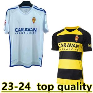 23 24 Real Zaragoza FRAN GAMEZ Voetbalshirts ZAPATER 2023 2024 JERSEY POMBO SHINJI KAGAWA Voetbalshirts GUTI JAVI ROS KIDS L. SUAREZ hemd voor thuis uit 8888