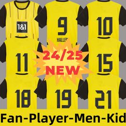 24/25 Reus Fans Player Version Mens Kids Football Kits Home Away 3rd Soccer Jerseys Haller Football Shirts Moukoko Sancho Brandt Hummels Reyna Football Jerseys