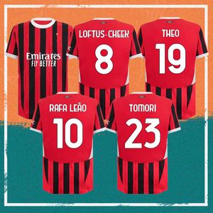 23/24/25 Milans Giroud Soccer Jerseys 2024 Pulisic Theo Tonali Reijnders Shirt Romagnoli Rafa Leo S.Castillejo Reijnders Loftus-Cheek Football Uniforme