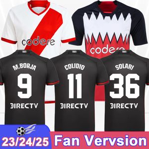 2024 River Plate Mens Soccer Jersey 23 24 Herrera Barco Fernandez Solari M. Lanzini Home Away 3e Black voetbalshirt Korte mouw uniformen