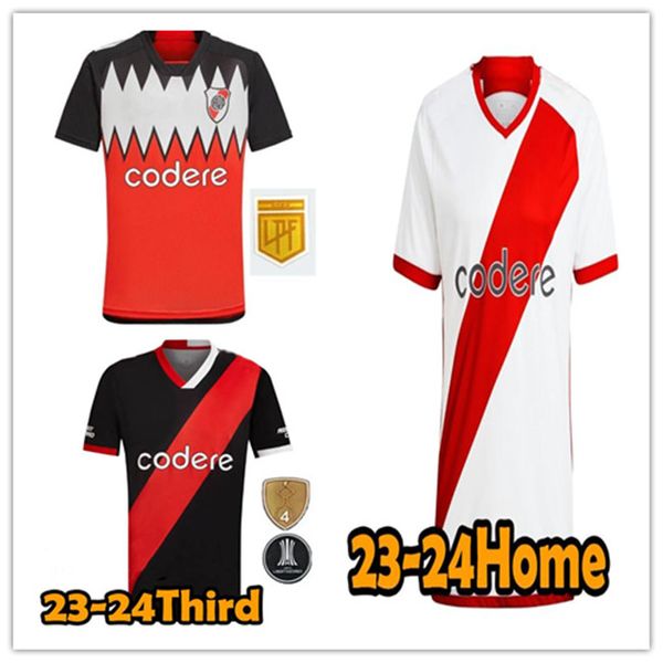 23 24 Maillot de football River Plate à domicile LANZINI FERNANDEZ BARCO Palavecino BORJA 2023 M. SUAREZ DE LA CRUZ LIBERTADORES maillots de football