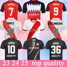 23 24 Jerseys de football des plaques de rivière Barco de la Cruz Quintero Aarezpratto Javascript Camisetas Solari Fernandez Men Kits Kits Set 2023 2024 Football Shirt