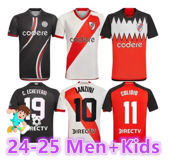 23 24 River Plate Soccer Jerseys Men Set Kids Kit 2023 24 Camiseta de Futbol de la Cruz Beltran Borja Solari Simon Football Shirt Fans Player Version Home Away Third8899