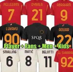 23 24 Rooman _d-y-Bala Soccer Jerseys T-O-TTI MAGLIA 2023 2024 FOOTBALL _SHIRTS Men Kid Kit Kit Uniforme Player Fans L-U-Kaku