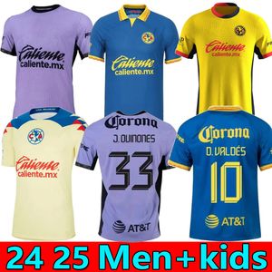24 25 S-4XL Liga MX Club America Soccer Jerseys R.Martinez 2025 2024 D.Valdes Pedro B.Rodriguez Fidalgo Shirt A.Zendejrs Henry F.Vinas Football Uniforme Men Kits Kits Kits Sets