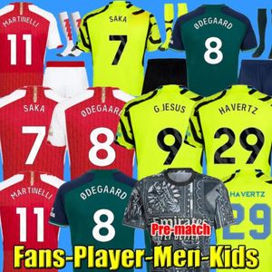 23 24 SAKA Jerseys de fútbol G. JESÚS ODEGAARD ARROZ HAVERTZ Artilleros MARTINELLI SMITH ROWE NKETIAH ZINCHENKO SALIBA ARsen TROSSARD Camiseta de fútbol Hombres Niños Conjuntos infantiles Kit