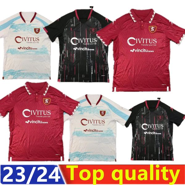 23/24 Jerseys de fútbol salernitana Ribery Bonazzoli 2023 2024 Belec Coulibal Gyomber Jaroszynski Vestiti Da Calcio Home Away Third Fourth Men 2946