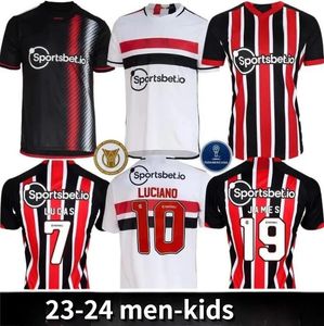 2023 2024 Sao Paulo fc voetbalshirts LUCIANO PATO JAMES 23 24 Rafinha Calleri LUCAS PABLO MAIA thuis weg 3e kinderset voetbalshirt