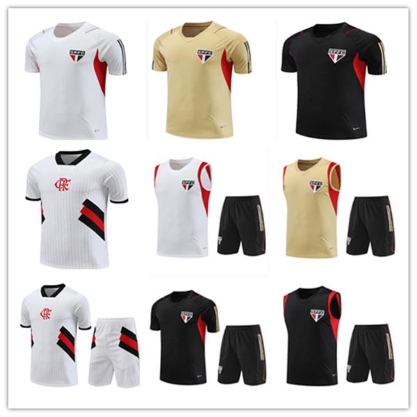 23 24 Sao Paulo Soccer Jerseys Vest Survêtement 2023 LUCIANO ALISSON Calleri Arboleda James Pato Lucas 23 24 Chemise de football adulte Kit d'entraînement à manches courtes