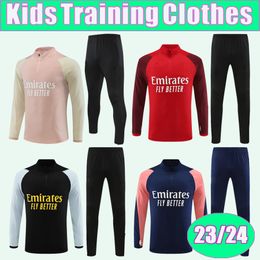 23 24 SARR CHERKI Kinderen Trainingskleding Voetbalshirts TAGLIAFICO CASTELLO JR LOVREN CAQUERET TOLISSO HENRIQUE BARCOLA Voetbalshirts met halve rits Uniformen