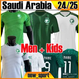 24 Saudi FAHAD SALMAN Voetbalshirts 2023 2024 Arabië Nationaal Team Al-Najei YASSER Thuis Uit Heren maat Korte mouw Uniformen Voetbalshirt