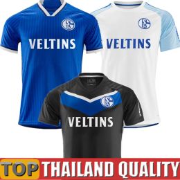 23 24 Schalke 04 Thuis Uit Derde Voetbalshirts OUWEJAN PALSSON LODE LATZA TERODDE ZALAZAR BULTER LEE FLICK PIERINGER DREXLER THIAW MULLER 2023 2024 Voetbal 8961