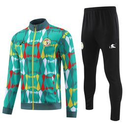23 24 Senegal Fatos de treino masculino emblema bordado lazer esportes terno roupas ao ar livre camisa de treinamento esportivo