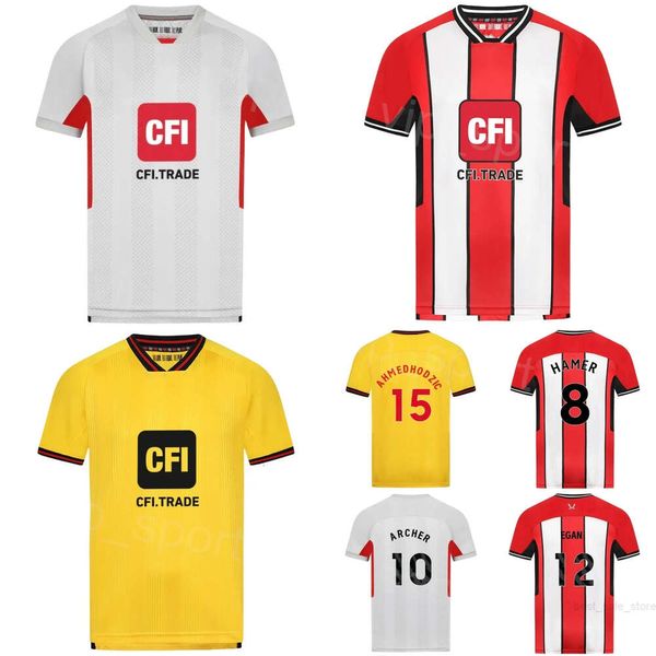 23 24 Sheffield Soccer United 8 Gustavo Hamer Jerseys Club 15 Anel Ahmedhodzic 6 Chris Basham 19 Jack Robinson 18 Wes Foderingham Camiseta de fútbol Nombre personalizado Número