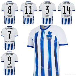 23-24 Voetbal Hertha BSC Berlijn 12 Tjark Ernst Jerseys Club 9 Smail Prevljak 6 Michal Karbownik 11 Fabian Reese 25 Haris Tabakovic Voetbalshirt Kit Aangepaste naam Nummer