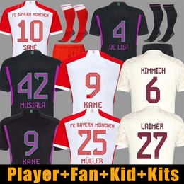 23 24 camiseta de fútbol KANE SANE GORETZKA GNABRY camisa de futebol hombres niños kits KIMMICH fans jugador Bayern Munich JOAO CANCELO Neuer camiseta de fútbol