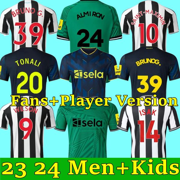 23 24 Soccer Jersey WOOD 2023 2024 BRUNO G. WILSON SHELVEY ALMIRO 2023 Away Noir TRIPPIER Football ShirtS MAXIMIN Kit Homme Kids EquipmentS