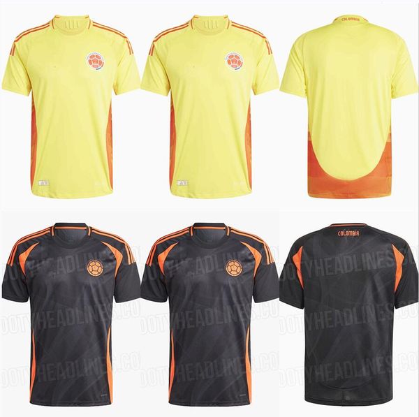 2024 2025 Colombia hogar lejos camisetas de fútbol 10 Valderrama FALCAO JAMES Inicio 24 25 Colombia camiseta de fútbol CUADRADO Equipo nacional Hombres Kit camiseta de fútbol