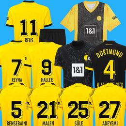 23 24 dortmund voetbalshirts 2023 2024 homeage 50e verjaardag HALLER MALEN REUS Borussia voetbalshirts REYNA BRANDT MOUKOKO BENSEBAINI ADEYEMI verduisteringsset