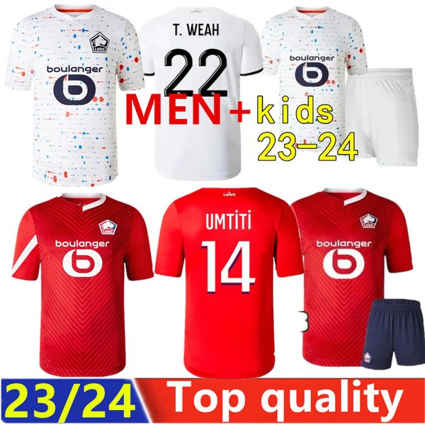 23 24 Soccer Jerseys Cabella Fourth Yazici Umititi Football Shirt 2023 2024 Lille Olympique Haraldsson Maillot Adult Kids Kit Men Set 1501