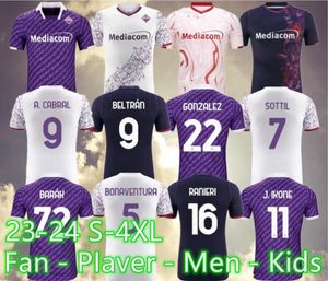 23-24 voetbalshirts J. IKONE 2023 2024 CASTROVILLI Fiorentina ERICK Florence jersey ACF JOVIC A. CABRAL Milenkovic C.Kouame SOTTIL heren kindertenue voetbalshirt maglia