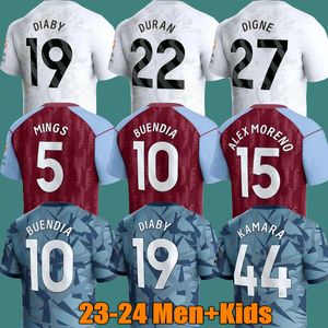 23 24 Soccer Jerseys Kids Kit Home 2023 2024 Aston Villas Football Shirt Away Fans Player Version Camisetas Mings McGinn Buendia Watkins Maillot Foot