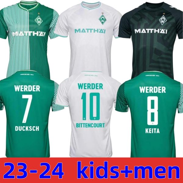 23 24 camisetas de fútbol Marvin Ducksch Leonardo Bittencourt NEGRO VERDE 2023 2024 FRIEDL PIEPER FÚTBOL TOP TAILANDIA CALIDAD hombres niños kit CAMISETAS