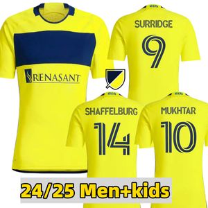 24 25 Soccer Jerseys Nashville Moore Mukhtar Sc Bunbury Leal Zimmerman Zubak 2024 voetbalhirtman in Black Kit Anunga Freeman Sapong Fafa Amiche Maillots