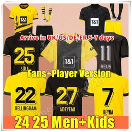 24 25 Soccer Jerseys Reus Dortmunds 2023 2024 Borussia Haller voetbalshirt Bellingham Neongelb Hummels Brandt Men Kids Special Kit All
