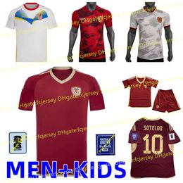 24 25 23 Soccer Jerseys Venezuela Nationaal Team Soteldo Herrera Rincon Sosa Cordova voetbaljersey Home Away Men Kids Kit Rondon Maillot de Foot Kits Camiseta Futbol