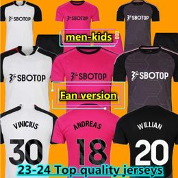 23 24 SOLOMON Mitrovic Fulh ams maillots de football 2023 2024 à domicile CAIRNEY WILSON MUNIZ J. Palhinha ROBINSON maillot de football pour hommes maillot d'entraînement avant-match kit pour enfants