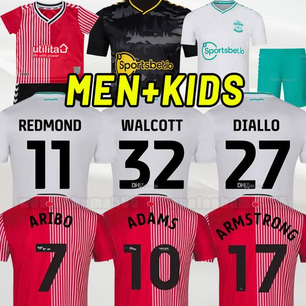 2023 2024 ARIBO Southamp Tons Soccer Jerseys REDMOND ARMSTRONG WARD-PROWSE ELYOUNOUSSI ROMEU Chemises de football hommes enfants kit SAINTS maillot rose 23 24