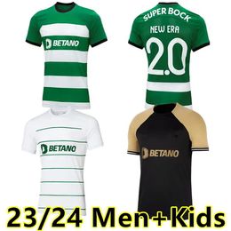 23/24 Sporting CP 23 24 Lisboa Soccer Jerseys Lisbonne Special Classic Jersey, Haut de qualité courte, chemise de sport de marque, veste de t-shirt de marque pour adultes et enfants