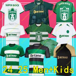 23 24 25 Sporting CP Lisboa Soccer Jerseys Lisbon Special Ronaldo Pedro G. Jovane Sarabia Vietto 2023 2024 Club de football Chirt Men Kid Kit Maillot Jersey Home Blue